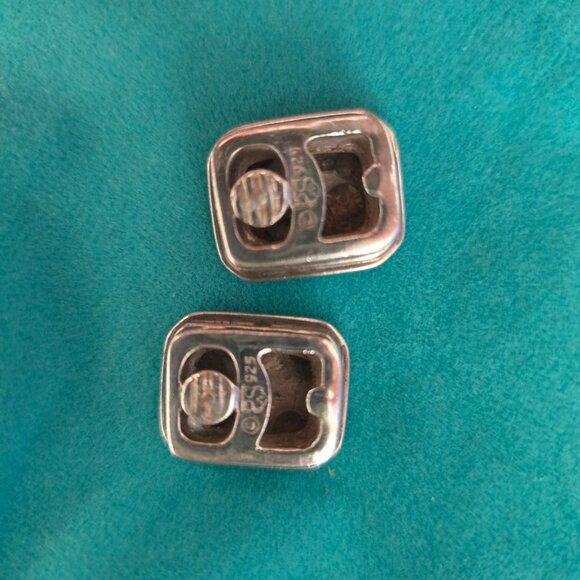 Slane and Slane Rare Column Earrings with Special Stone Centers - Picture 4 of 4